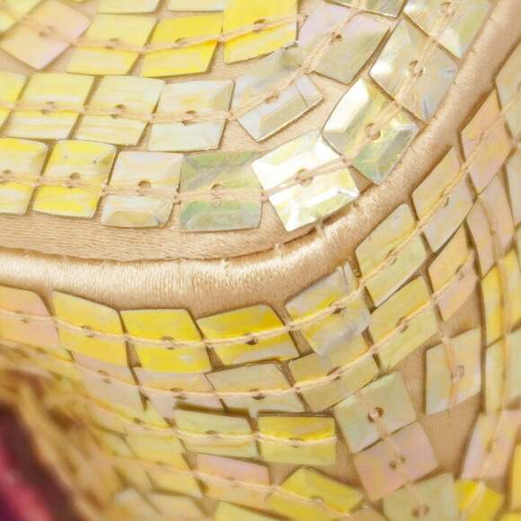 Chanel Shoulder Bag with Double Flap and Chain, Sequins, Gold, Pink, Champagne - Picture 6 of 12